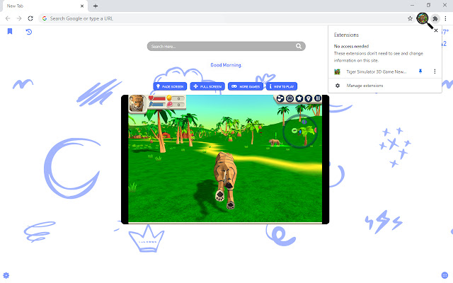 Tiger Simulator 3D Game New Tab chrome谷歌浏览器插件_扩展第4张截图