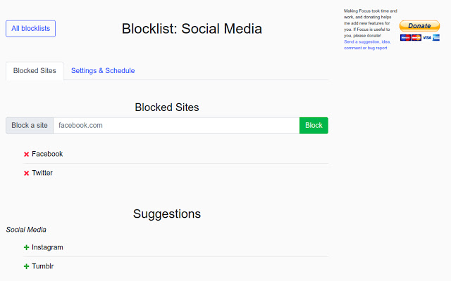 Focus - Block websites and Avoid Distractions chrome谷歌浏览器插件_扩展第4张截图