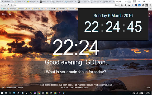 GD Clock chrome谷歌浏览器插件_扩展第1张截图