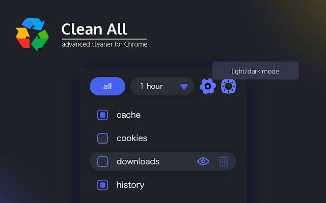 Clean All - History & Cache Cleaner chrome谷歌浏览器插件_扩展第2张截图