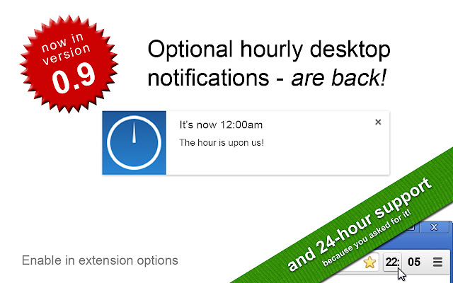Just a Clock - the Hours chrome谷歌浏览器插件_扩展第2张截图