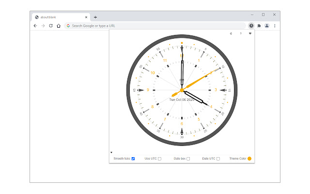 Toolbar Clock chrome谷歌浏览器插件_扩展第1张截图
