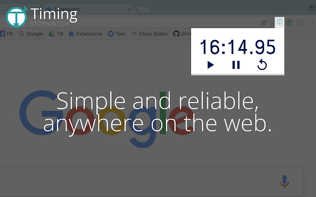 Timing - a Stopwatch chrome谷歌浏览器插件_扩展第1张截图