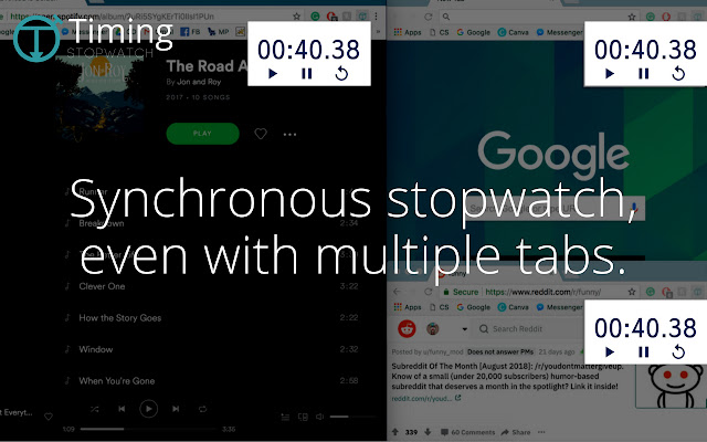 Timing - a Stopwatch chrome谷歌浏览器插件_扩展第2张截图