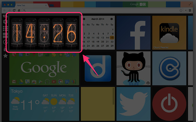 Nixie Tube Clock [ANTP] chrome谷歌浏览器插件_扩展第1张截图