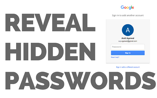 Show Hidden Password chrome谷歌浏览器插件_扩展第2张截图