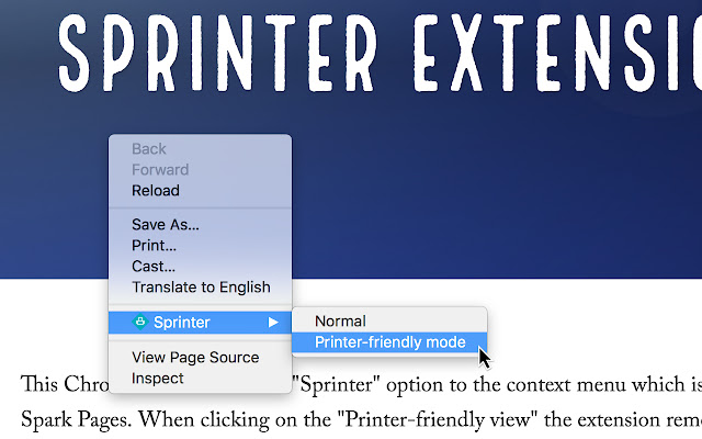 Sprinter chrome谷歌浏览器插件_扩展第1张截图