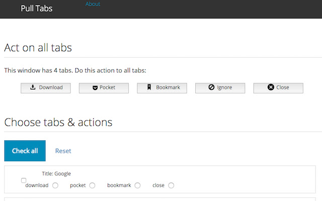 Pull Tabs chrome谷歌浏览器插件_扩展第1张截图