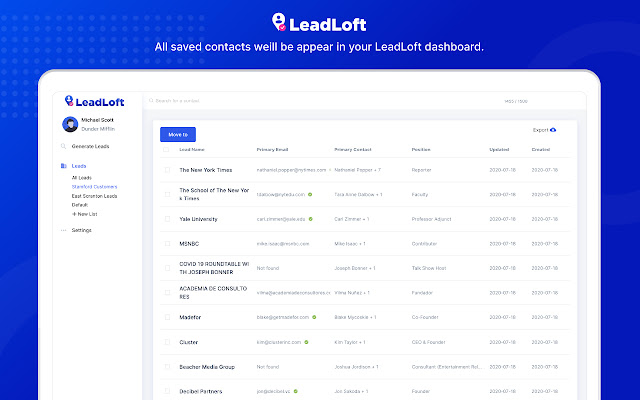 LinkedIn Email Finder - LeadLoft Prospector chrome谷歌浏览器插件_扩展第3张截图