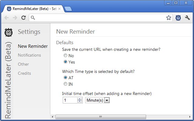 RemindMeLater (Beta) chrome谷歌浏览器插件_扩展第2张截图