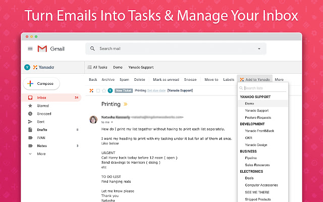 Yanado - Task Management inside Gmail chrome谷歌浏览器插件_扩展第1张截图