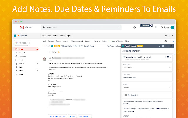 Yanado - Task Management inside Gmail chrome谷歌浏览器插件_扩展第4张截图