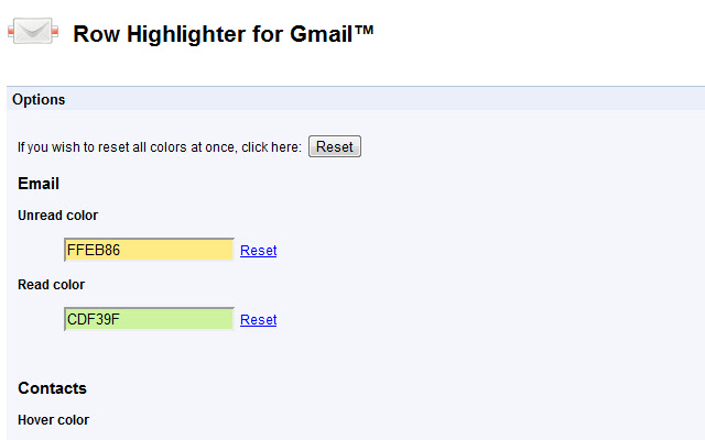 Row Highlighter for Gmail™ and Inbox™ chrome谷歌浏览器插件_扩展第2张截图