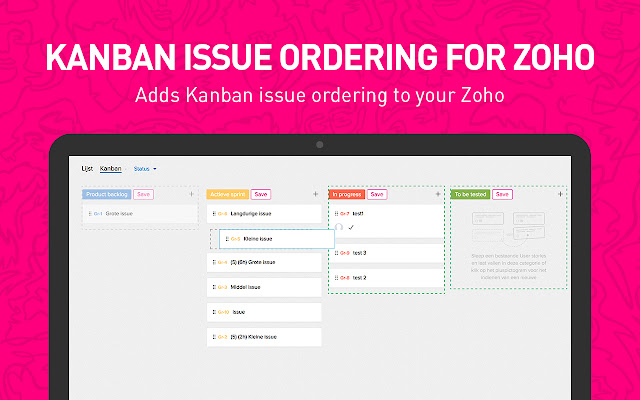 Kanban issue ordering for Zoho chrome谷歌浏览器插件_扩展第1张截图