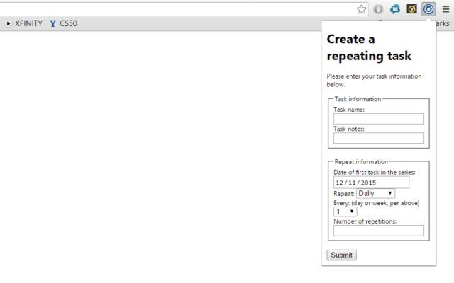 Repeating Task Creator chrome谷歌浏览器插件_扩展第1张截图