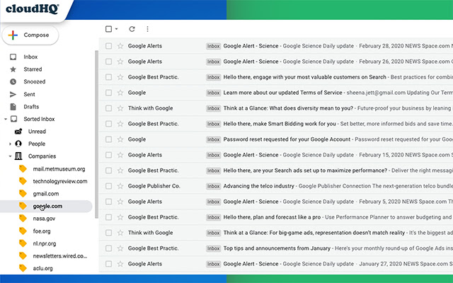 Sort Gmail Inbox by cloudHQ chrome谷歌浏览器插件_扩展第2张截图