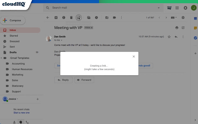 Share emails via secure URL link by cloudHQ chrome谷歌浏览器插件_扩展第3张截图