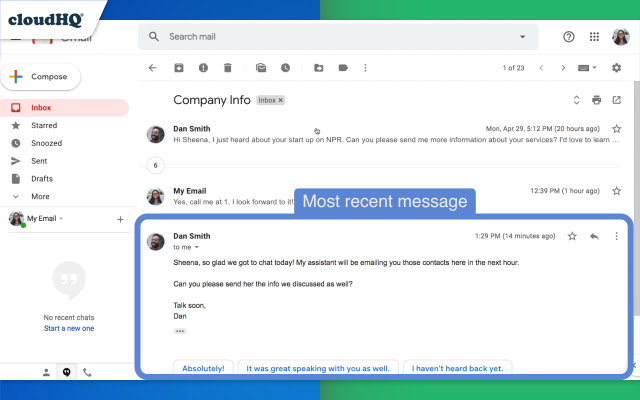 Gmail Conversation Thread Reversal by cloudHQ chrome谷歌浏览器插件_扩展第2张截图