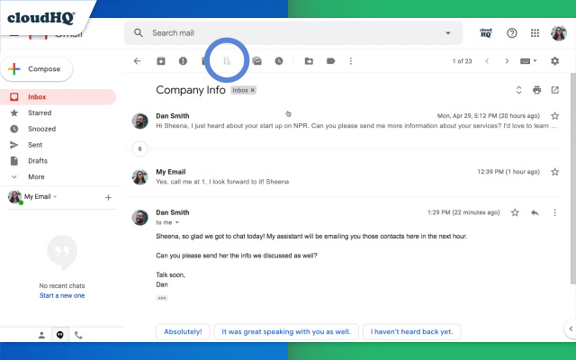 Gmail Conversation Thread Reversal by cloudHQ chrome谷歌浏览器插件_扩展第3张截图