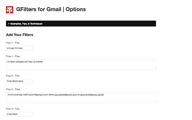 GFilters for Gmail™ chrome谷歌浏览器插件_扩展第2张截图