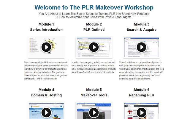 PLR Makeover Workshop chrome谷歌浏览器插件_扩展第1张截图
