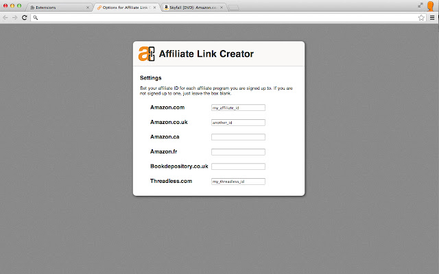 Affiliate Link Creator chrome谷歌浏览器插件_扩展第2张截图