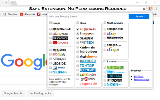 Aliexpress Banggood Gearbest Shopping Search chrome谷歌浏览器插件_扩展第1张截图