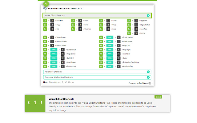 WordPress Keyboard Shortcuts chrome谷歌浏览器插件_扩展第1张截图