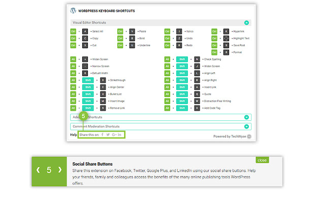 WordPress Keyboard Shortcuts chrome谷歌浏览器插件_扩展第5张截图