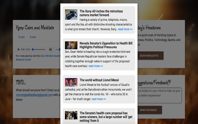 MorningTab chrome谷歌浏览器插件_扩展第2张截图