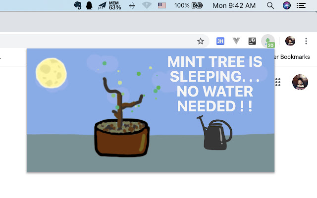 water the mint plant chrome谷歌浏览器插件_扩展第2张截图