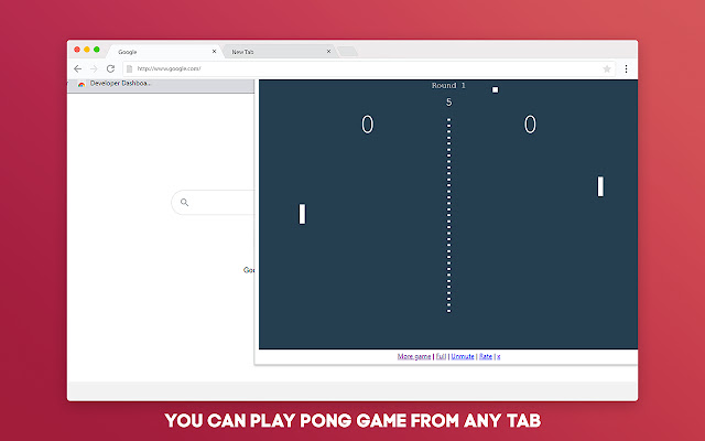 Classic Pong Offline Game for Google Chrome chrome谷歌浏览器插件_扩展第1张截图