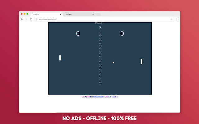 Classic Pong Offline Game for Google Chrome chrome谷歌浏览器插件_扩展第2张截图