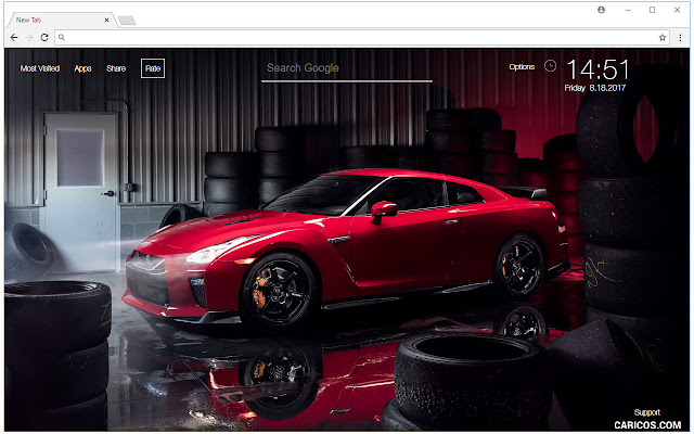 GT-R Sports Car - Nissan Auto Custom New Tab chrome谷歌浏览器插件_扩展第2张截图