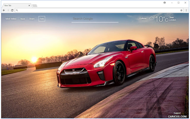 GT-R Sports Car - Nissan Auto Custom New Tab chrome谷歌浏览器插件_扩展第3张截图