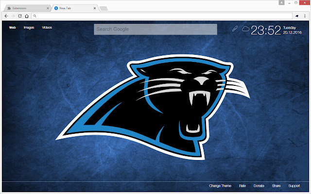NFL Carolina Panthers Wallpaper Custom NewTab chrome谷歌浏览器插件_扩展第1张截图