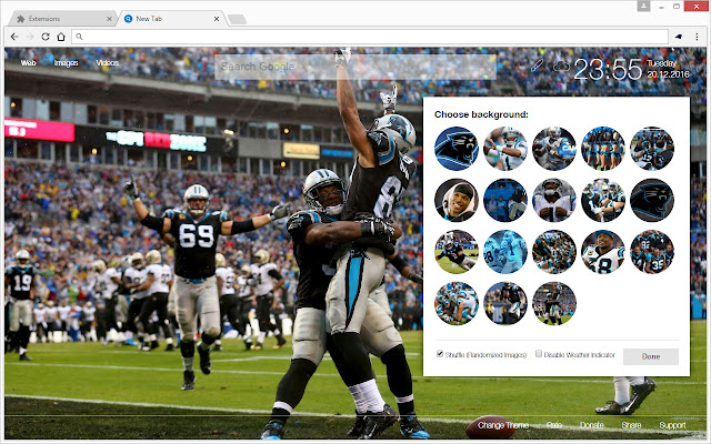 NFL Carolina Panthers Wallpaper Custom NewTab chrome谷歌浏览器插件_扩展第5张截图