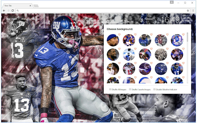 NFL Odell Beckham Wallpapers HD Custom NewTab chrome谷歌浏览器插件_扩展第1张截图