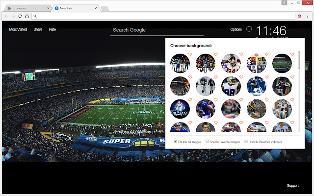 NFL Football & Super Bowl Champions New Tab chrome谷歌浏览器插件_扩展第1张截图