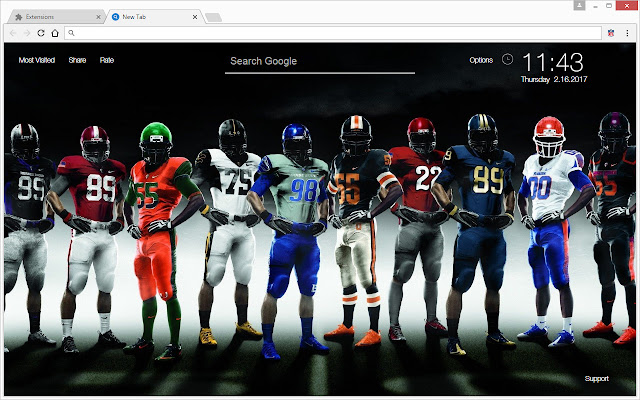 NFL Football & Super Bowl Champions New Tab chrome谷歌浏览器插件_扩展第3张截图