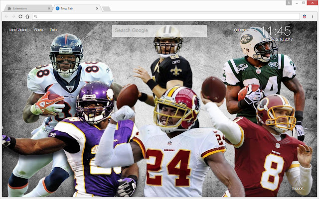 NFL Football & Super Bowl Champions New Tab chrome谷歌浏览器插件_扩展第5张截图