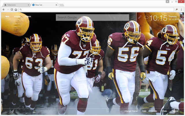 NFL Washington Redskins Wallpapers HD New Tab chrome谷歌浏览器插件_扩展第3张截图