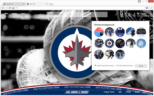 NHL Winnipeg Jets Wallpapers HD Custom NewTab chrome谷歌浏览器插件_扩展第1张截图