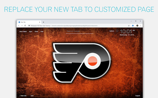 NHL Philadelphia Flyers Wallpapers HD New Tab chrome谷歌浏览器插件_扩展第1张截图