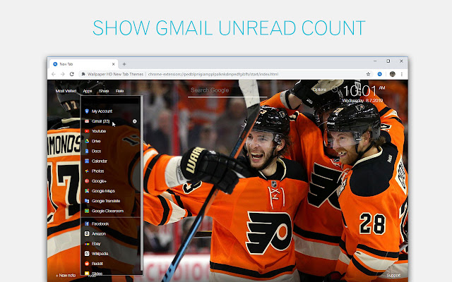 NHL Philadelphia Flyers Wallpapers HD New Tab chrome谷歌浏览器插件_扩展第2张截图