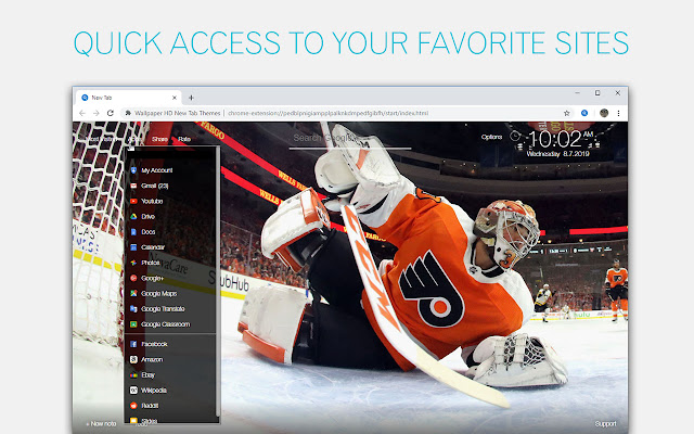 NHL Philadelphia Flyers Wallpapers HD New Tab chrome谷歌浏览器插件_扩展第4张截图