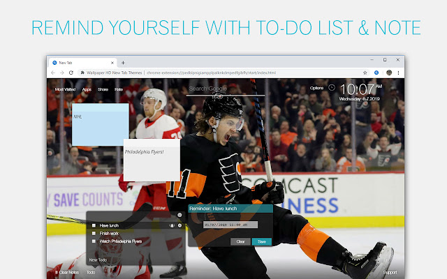 NHL Philadelphia Flyers Wallpapers HD New Tab chrome谷歌浏览器插件_扩展第5张截图