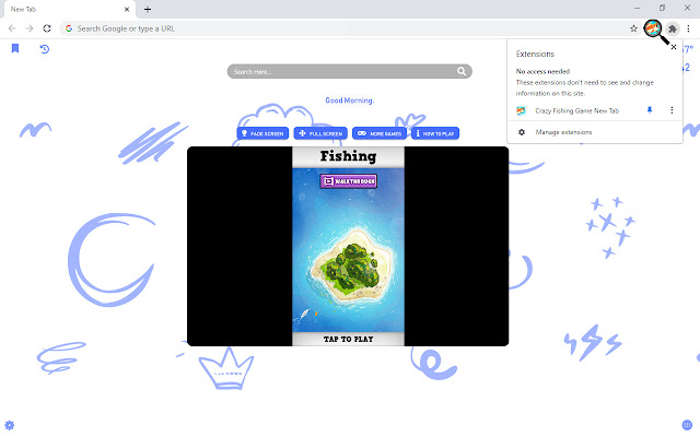 Crazy Fishing Game New Tab - zillakgames.com chrome谷歌浏览器插件_扩展第1张截图