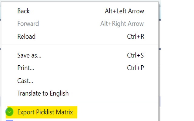 Salesforce Dependent Picklist Matrix Export chrome谷歌浏览器插件_扩展第1张截图