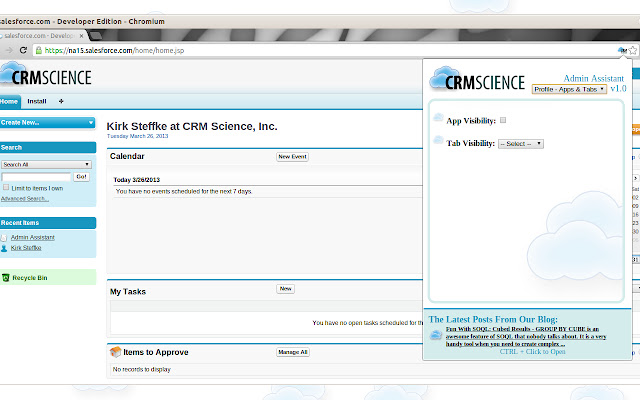 CRM Science - Admin Assistant chrome谷歌浏览器插件_扩展第4张截图